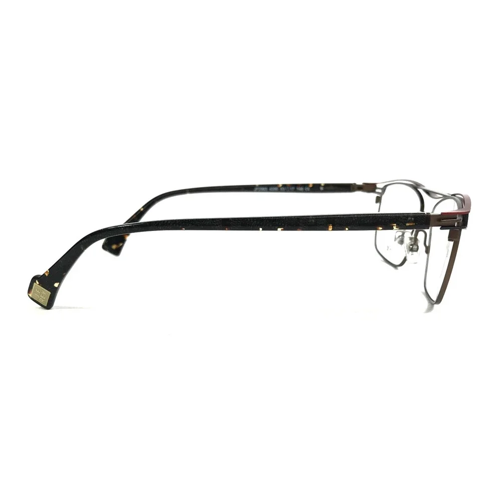 J. F. Rey Eyeglasses Frames JF2963 4390 Black Brown Red Rectangle 53-17-148